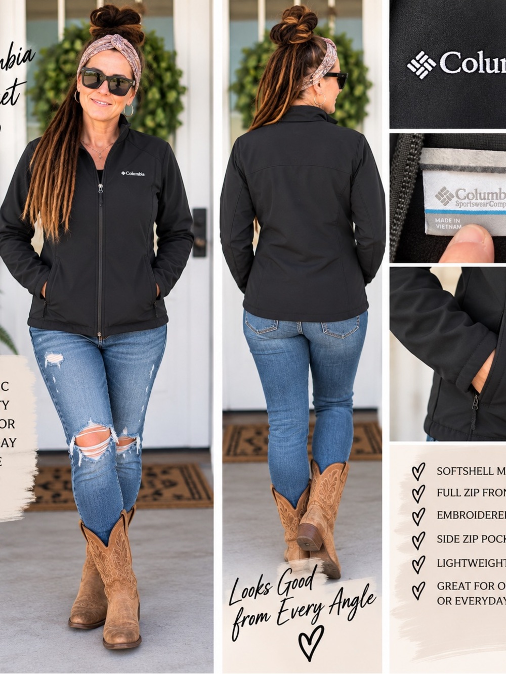 Columbia Women's Black Softshell Utility Jacket